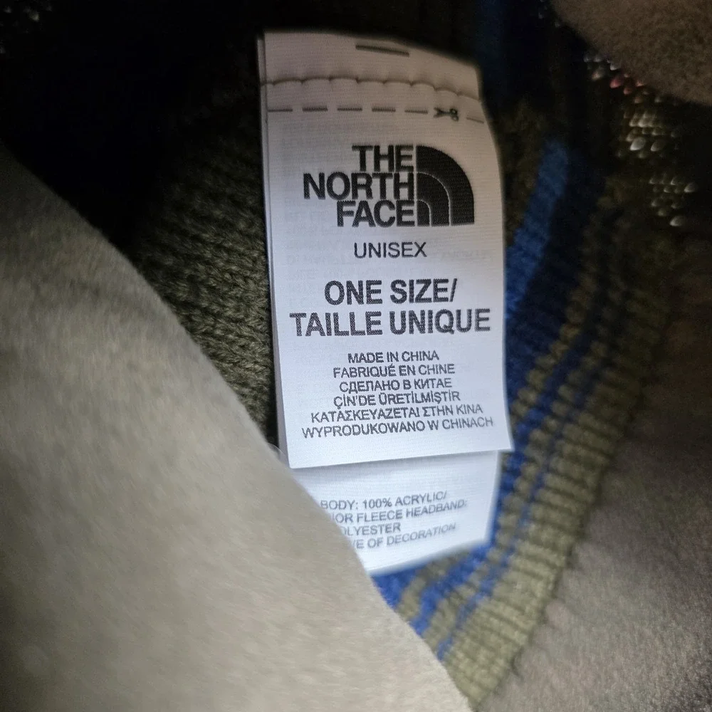 the north face beanie blue green